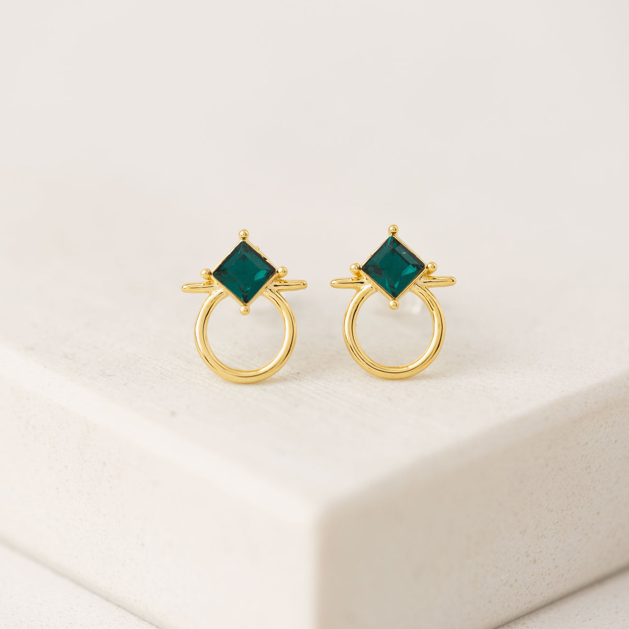 Asta Stud Earring in Emerald