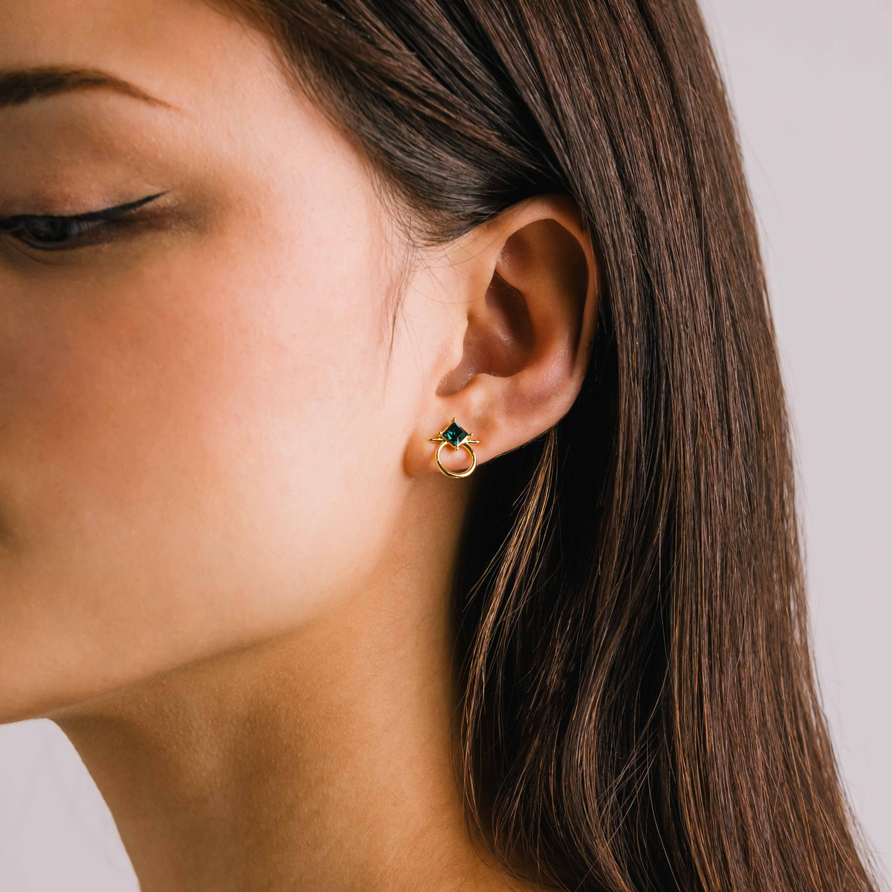 Asta Stud Earring in Emerald