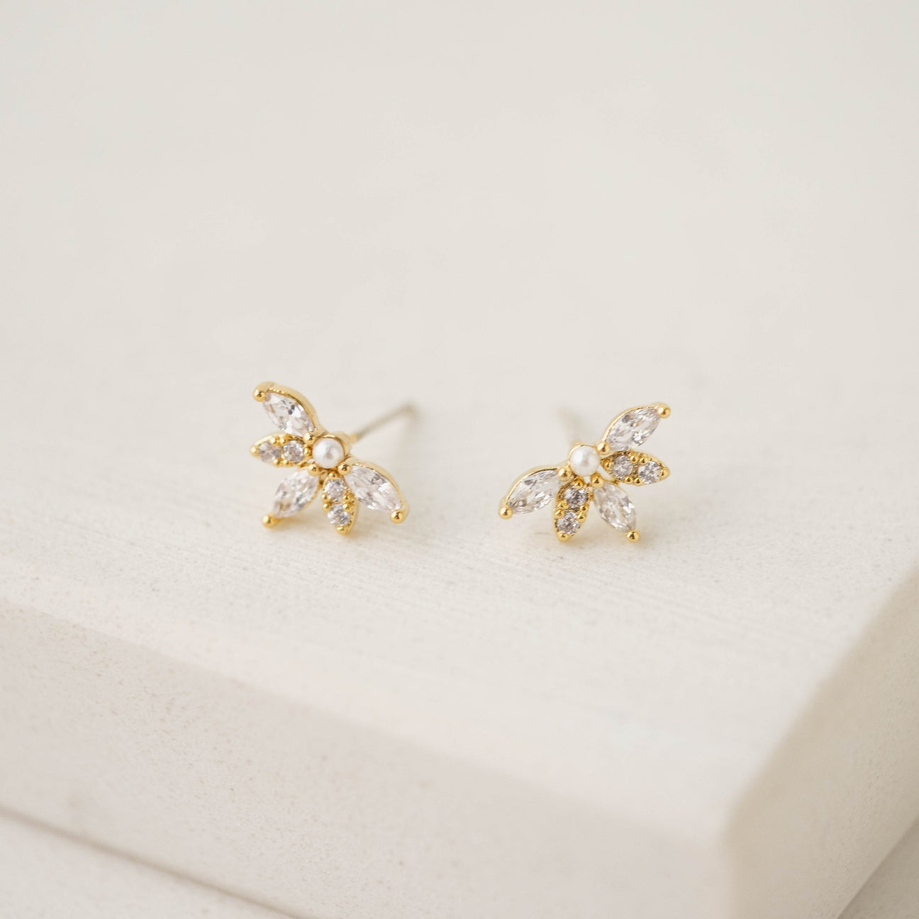 Harlowe Stud Earrings in Gold