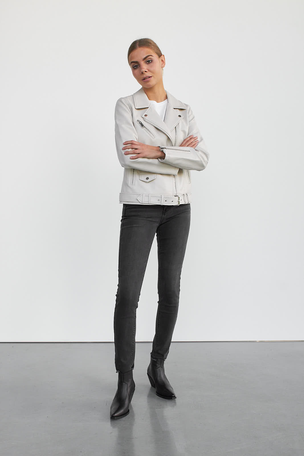 Melissa Faux Leather Biker Jacket