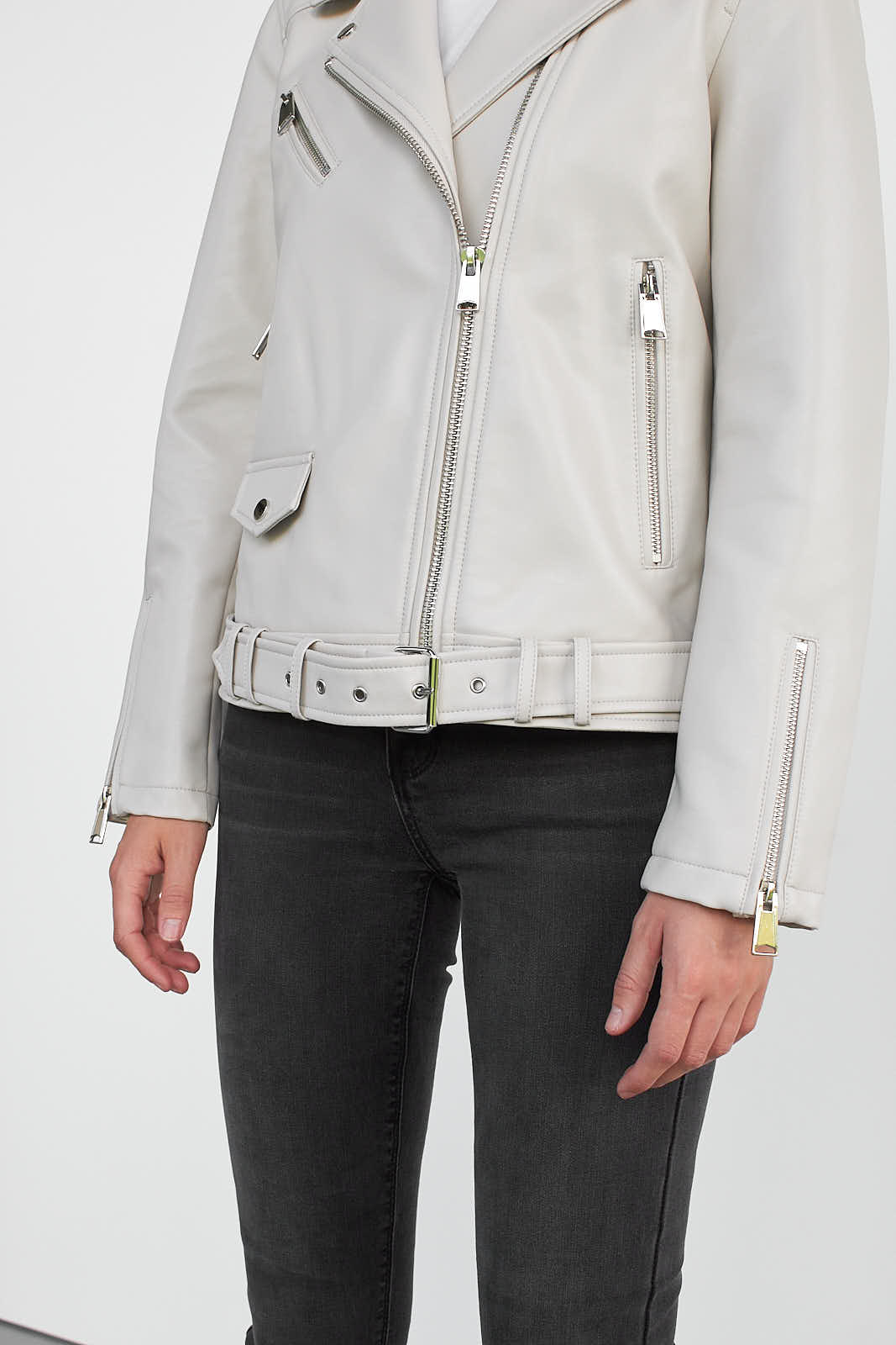Melissa Faux Leather Biker Jacket