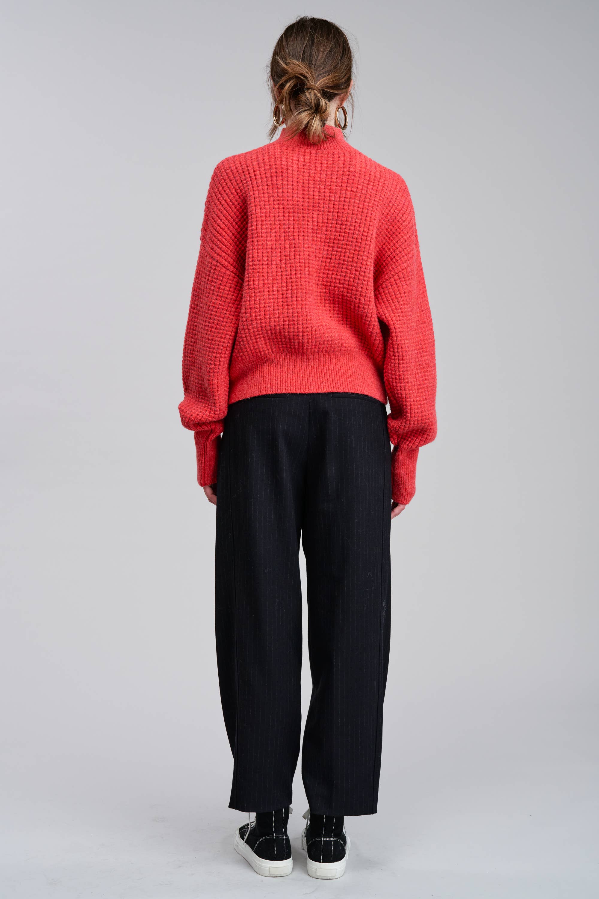 Hazel Mockneck Sweater in Red