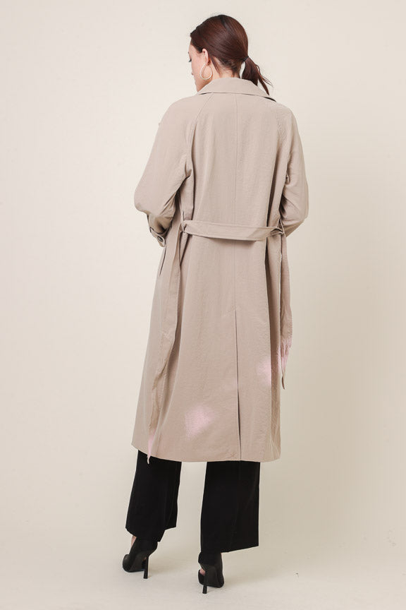 Peyton Trench Coat in Taupe
