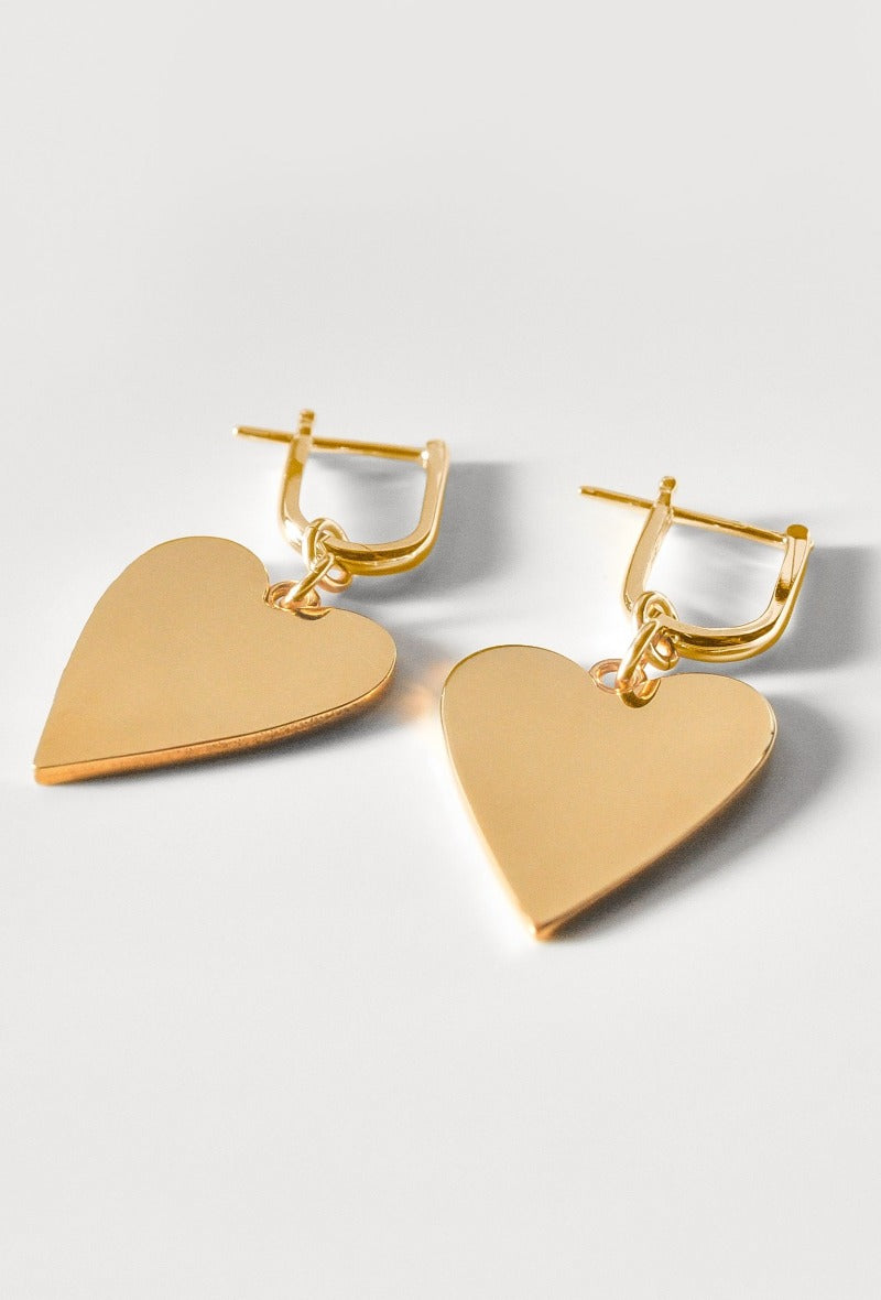 Amaya Heart Earrings in Gold