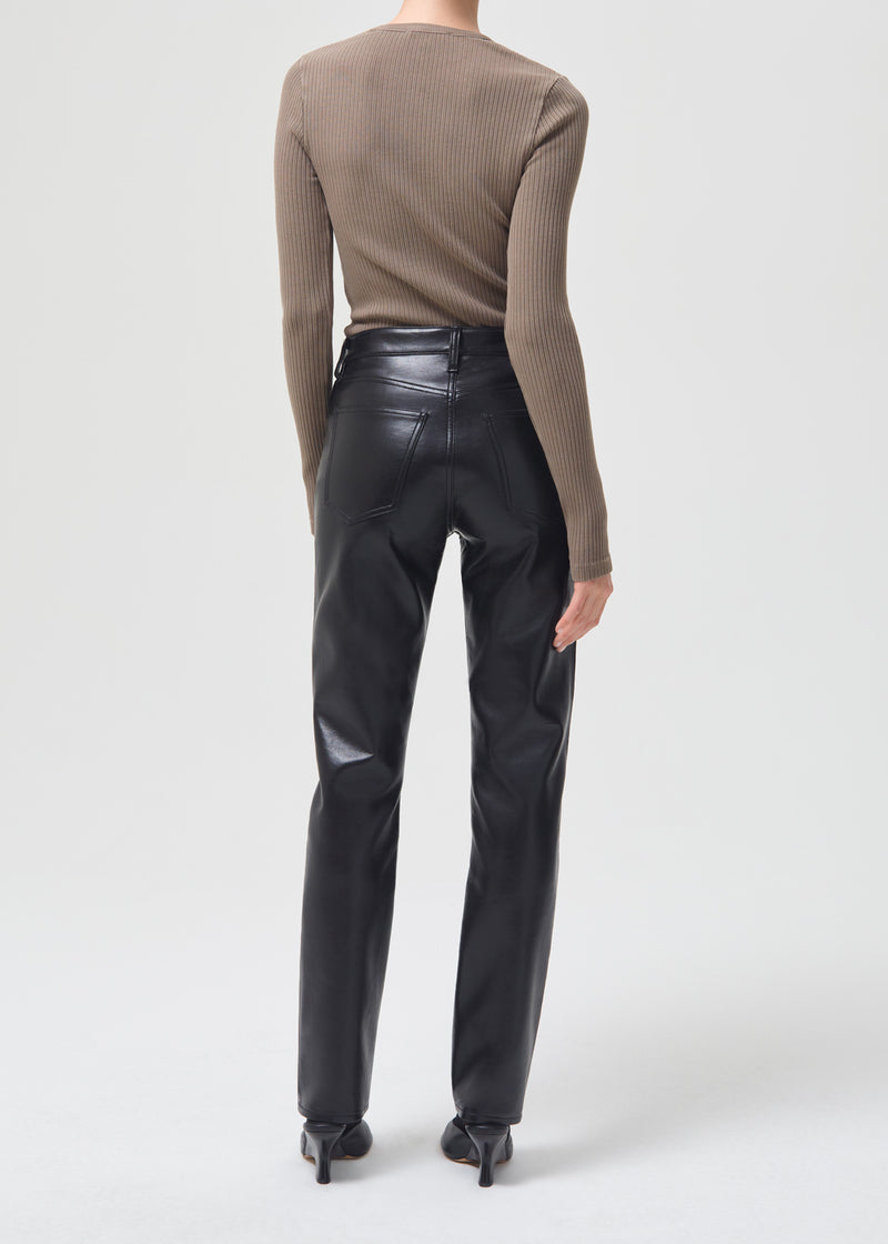 Tavi Deep V Neck Long Sleeve in Biscotti