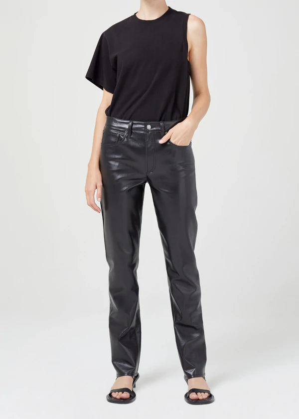 Recycled Leather Lyle Low Rise Slim Jean in Detox