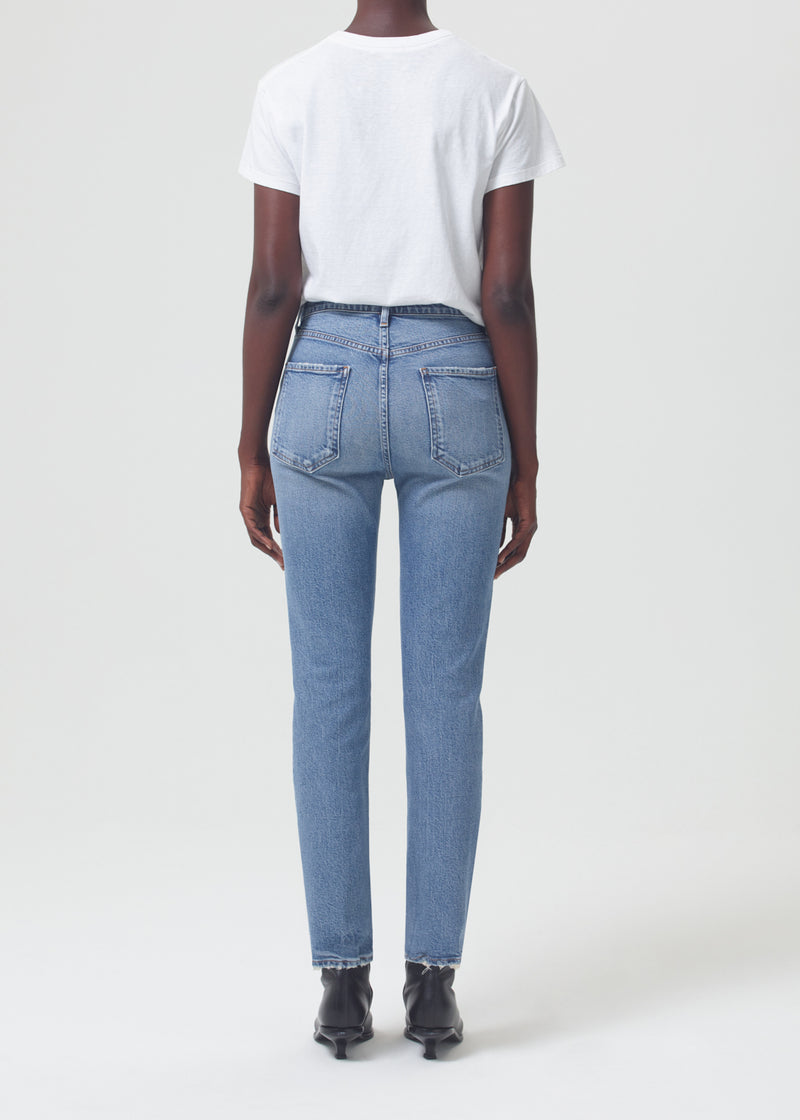 Riley Hi-Rise Straight Long Jean in Cove