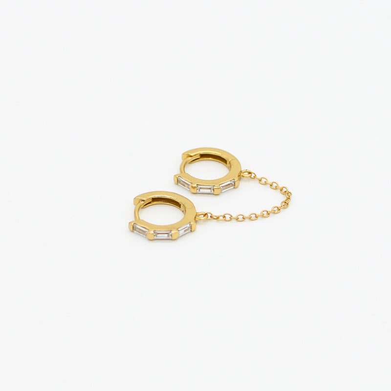 St Moritz Double Huggie w Chain