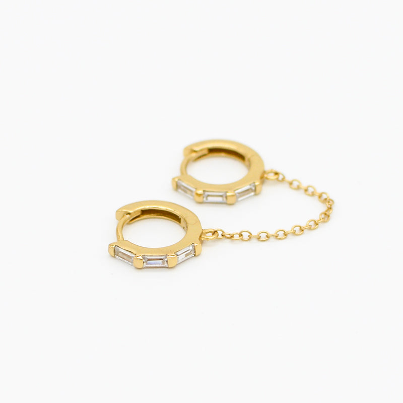 St Moritz Double Huggie w Chain
