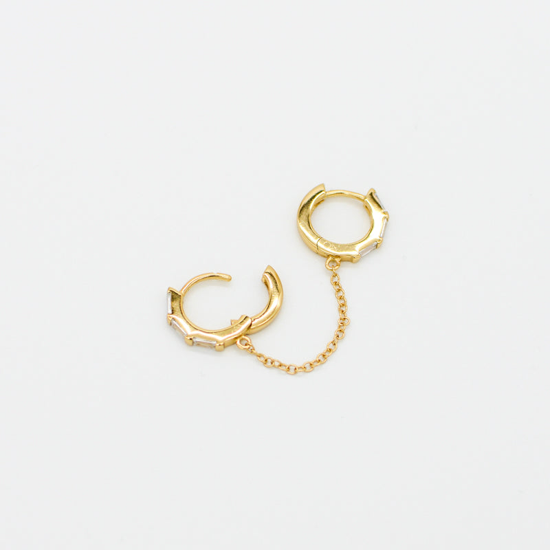 St Moritz Double Huggie w Chain