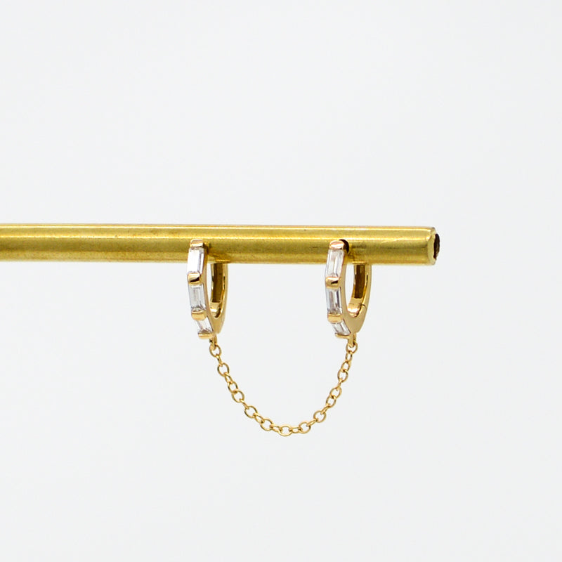 St Moritz Double Huggie w Chain