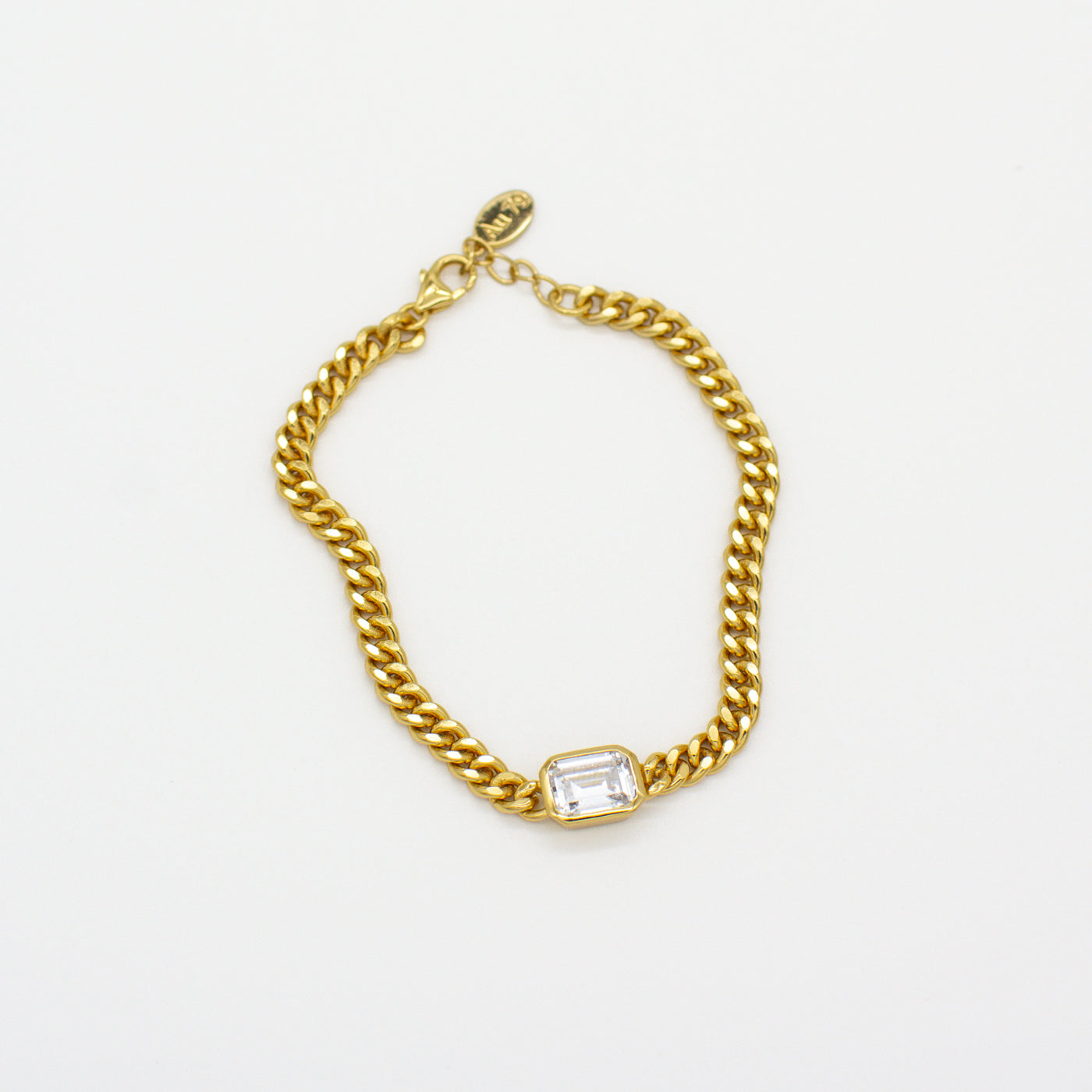 Manhattan Chain Bracelet w CZ