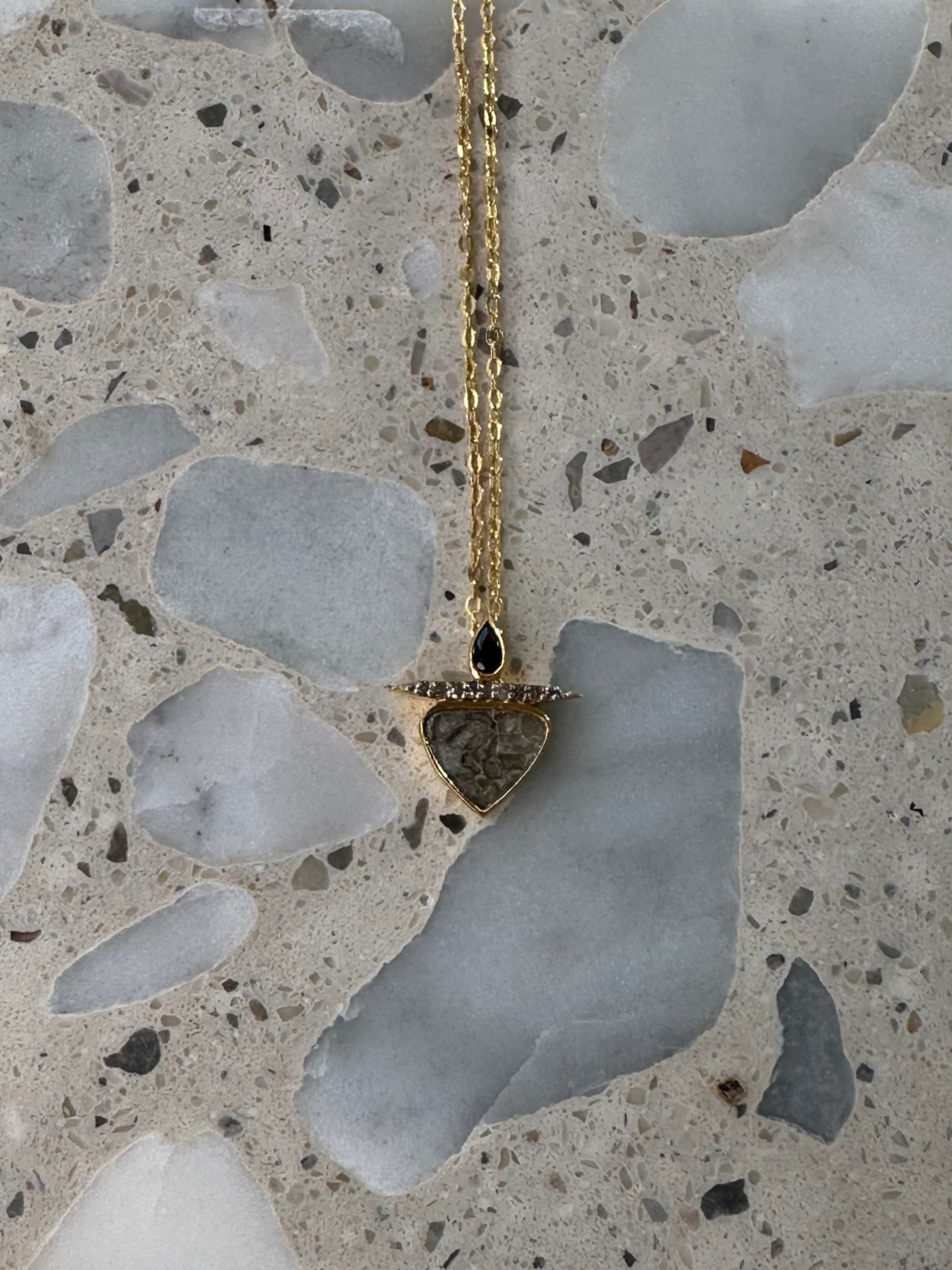 Lutece Pendant Necklace in Gold