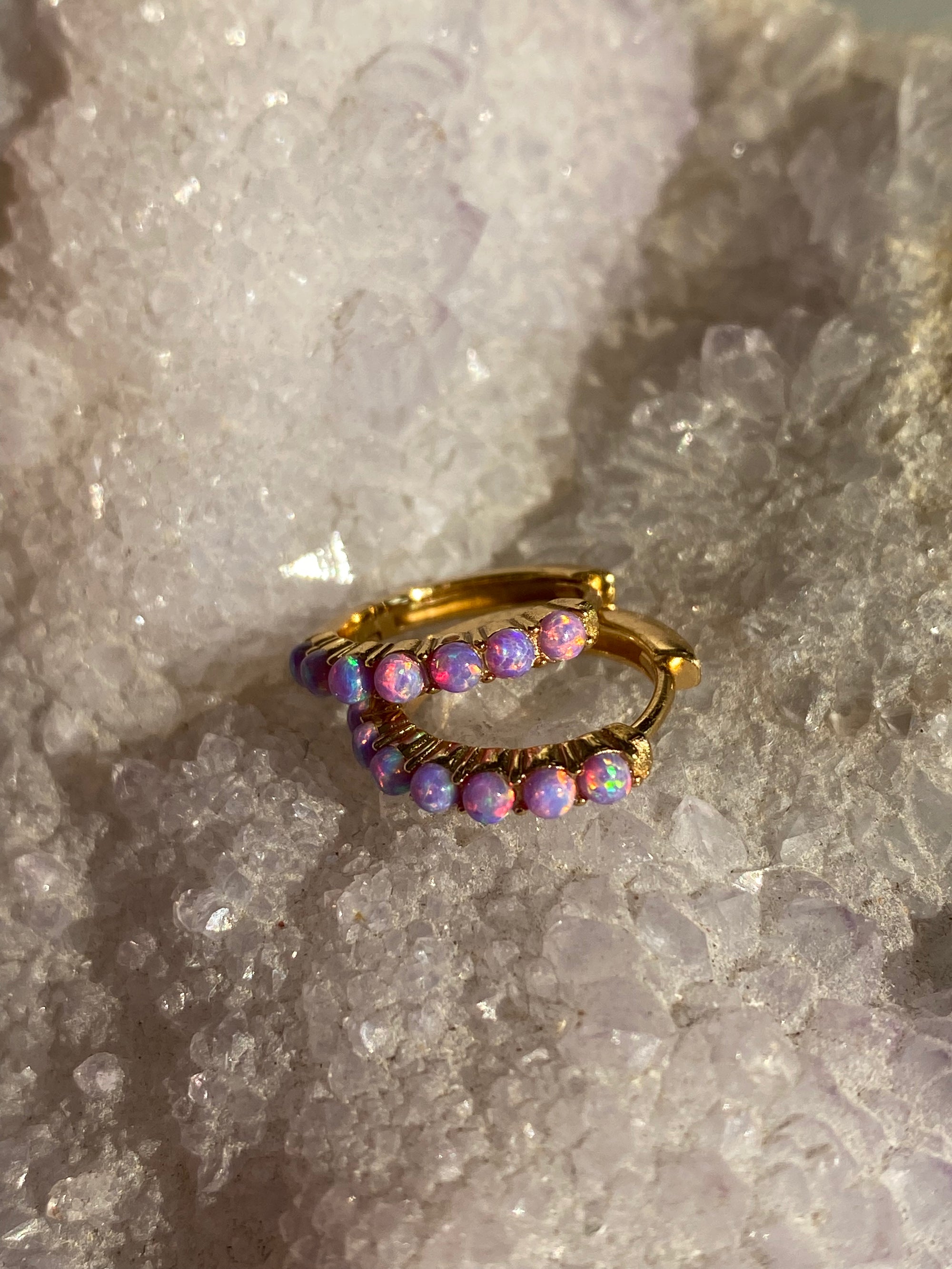 Cosmina Opal Medium Huggie