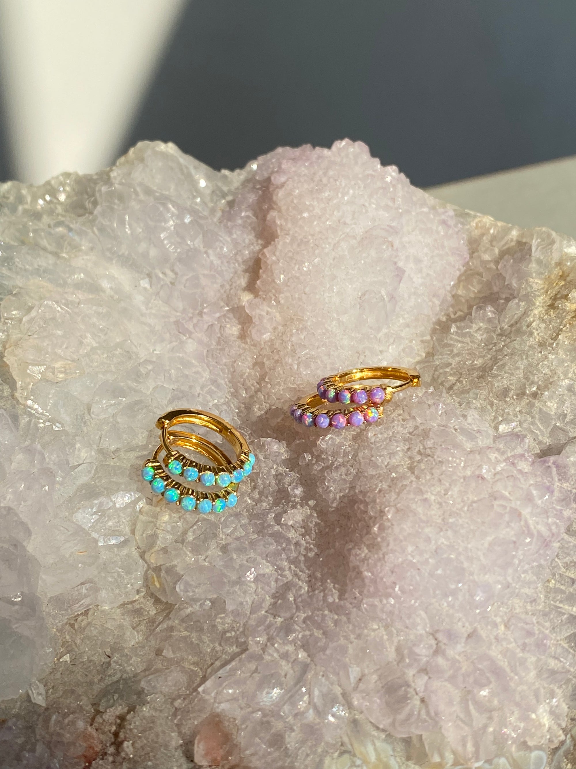 Cosmina Opal Medium Huggie