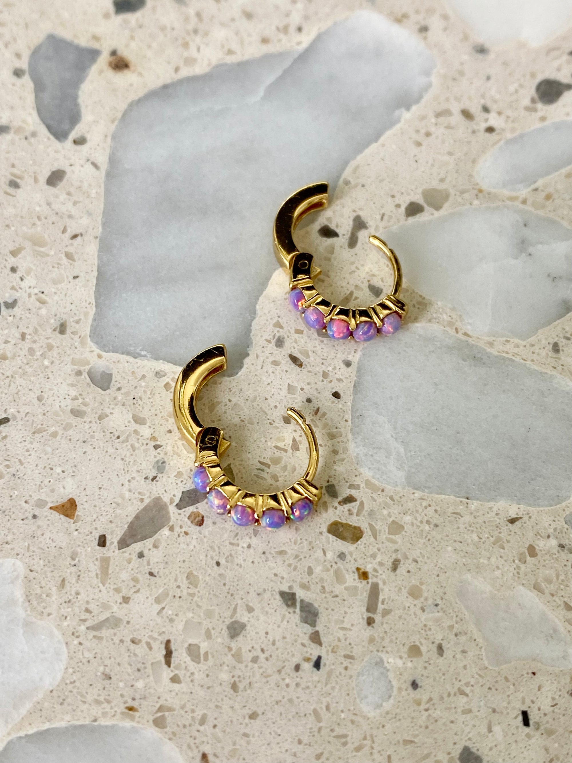 Cosmina Opal Small Huggie