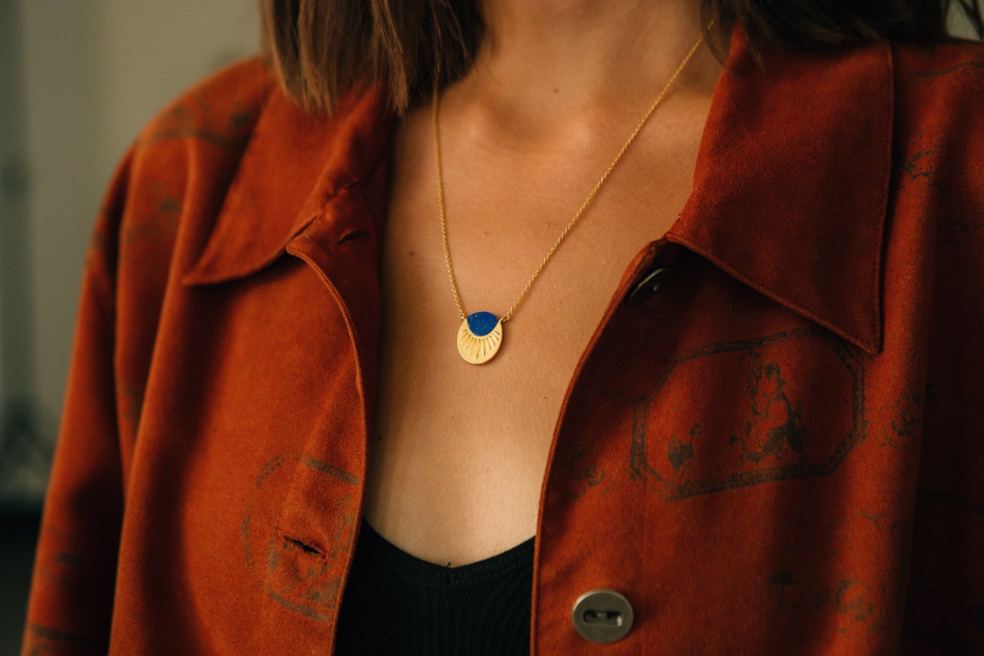 Solstice Necklace with Lapis