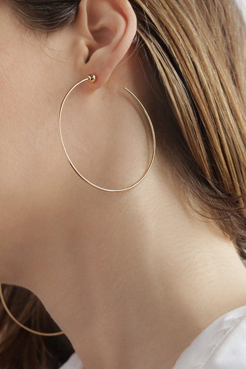 Medium Icon Hoops in Gold