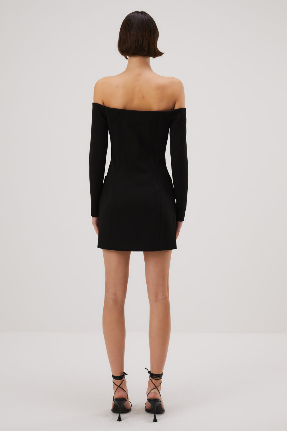 Hathaway Bonded Crepe Blazer Dress in Black