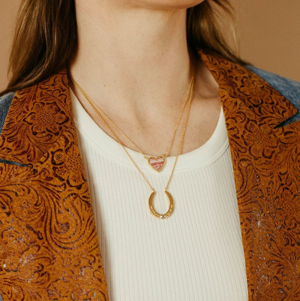 Oakley Necklace in Gold with Blue Sapphire