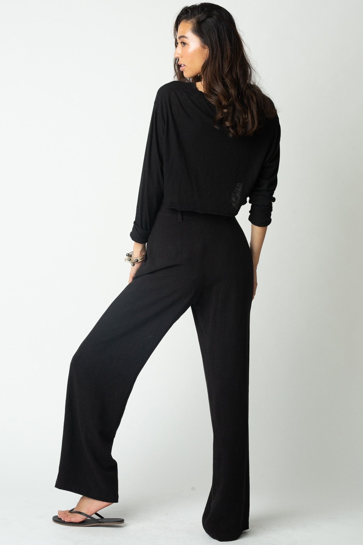 Pleated Pant in Black