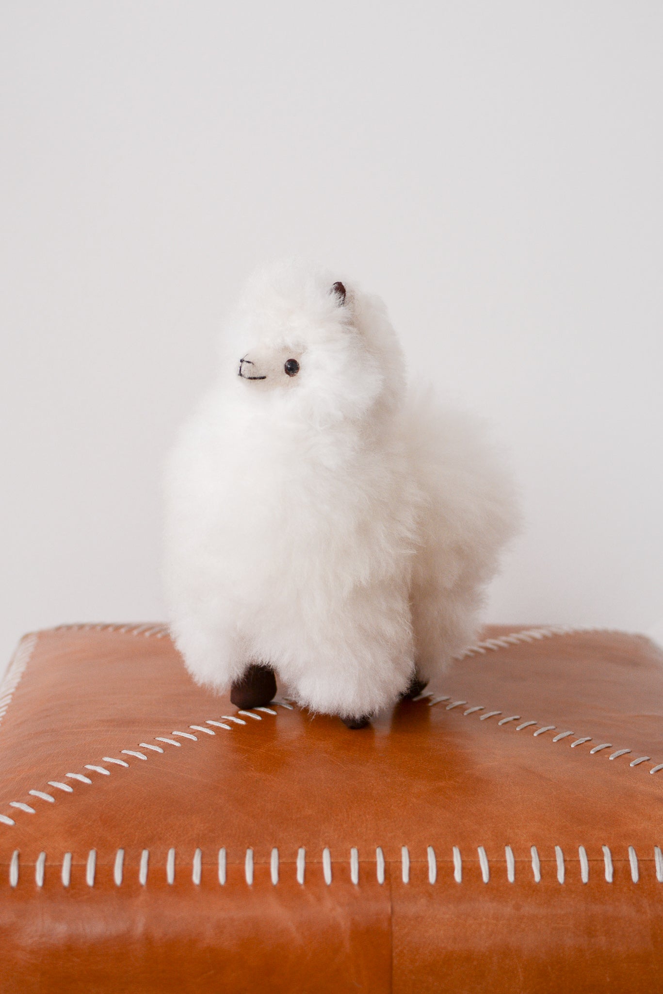 Small Plush Alpaca Stuffy in White
