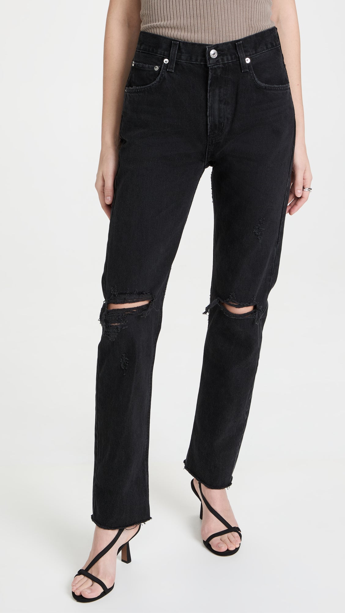 Cherie High Rise Straight Jean in Distortion
