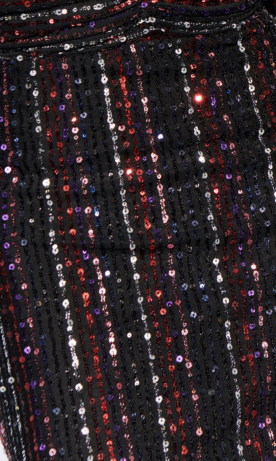 Didion Short Dress in Multi Stripe Sequin