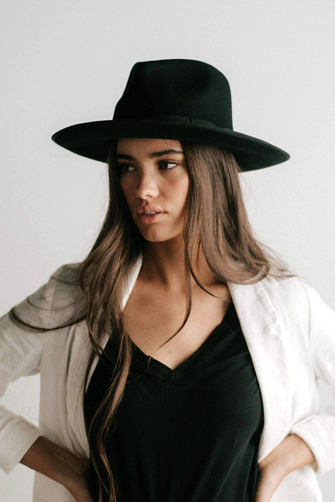 Monroe Rancher Hat in Black