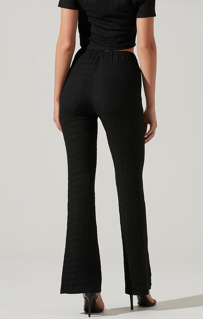 Zoey Split Hem Pants in Black