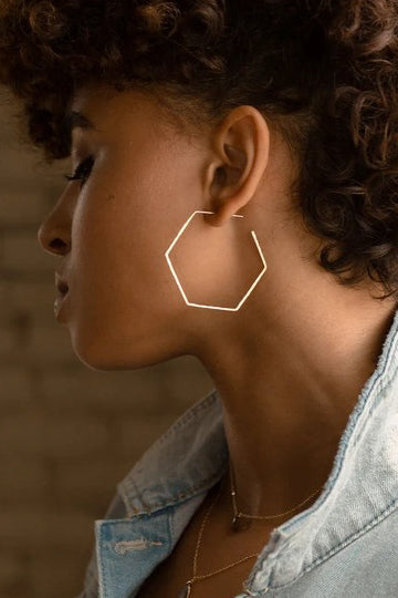 Large Honey Hoops in Gold